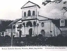 Vue de l'église au début du XXe&nbsp;siècle.