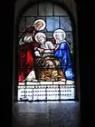 Vitrail représentant la mort de saint Joseph.