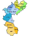 Cantons et communes de la 12e&nbsp;circonscription législative des Yvelines de 1988 à 2012.