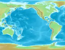 Systèmes montagneux entourant l'océan Pacifique.