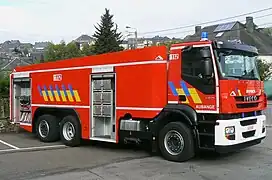 Camion citerne de 14 000 litres des pompiers belges.