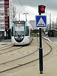 Station Clichy-Montfermeil, tram en direction d'Arboretum.