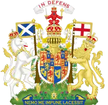 Armoiries du roi Guillaume&nbsp;III et de la reine Marie II d'Écosse