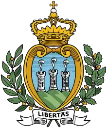 Armoiries de la République de Saint-Marin.