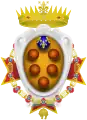 Les armoiries du grand-duché de Toscane de la Famille de Médicis entre 1562 et 1737.