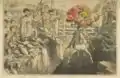 Marcus Curtius sautant dans le gouffre