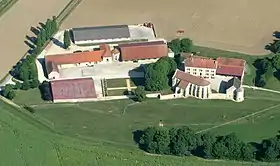 Photo aérienne d'une commanderie templière