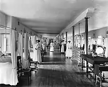 Salle commune, Hôtel-Dieu, Montréal, 1911
