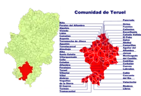 Localisation de Comunidad de Teruel