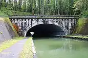 Le tunnel: longueur 308 mètres, date de construction 1908, à double sens.