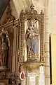 Statue de Notre-Dame de Confort et ex-votos de remerciement.