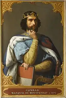 Portrait en peinture d'un homme en armure.