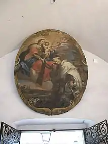 Simon Stock recevant le scapulaire, par Giuseppe Romei (XVIIe siècle) (Florence)