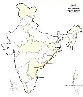 Image illustrative de l’article Ligne de Howrah à Chennai
