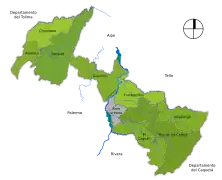 Corregimientos de la municipalité de Neiva.