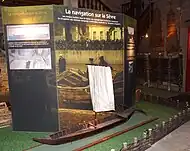 Maquette de gabare du XVIIIe&nbsp;siècle à la Maison du marais poitevin de Coulon.