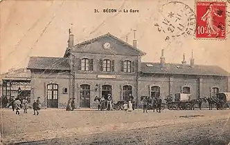 Bâtiment voyageurs au début du XXe&nbsp;siècle.