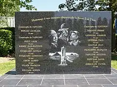 Le monument aux victimes accidents fosse n° 7 et 7 bis des mines de l'Escarpelle.
