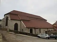 Vue arrière de l'église