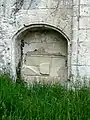 Bas-côté nord, 4e&nbsp;travée, porte vers le cloître.