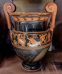 Cratère à volutes, Mort d'Actéon Ve&nbsp;siècle&nbsp;av. J.-C.