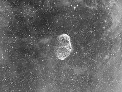 Image monochrome en lumière Hα captée par un télescope de 15&nbsp;cm d'ouverture. (Chuck Ayoub)