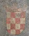 Premier exemple connu d'échiquier croate tel que représenté à Innsbruck, Autriche (1495).