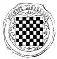 Armoiries de la Croatie utilisées en 1527 dans le cadre d'un sceau sur la Charte de Cetingrad.