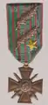 avec 2 palmes et une étoile de vermeil (1914-1918)
