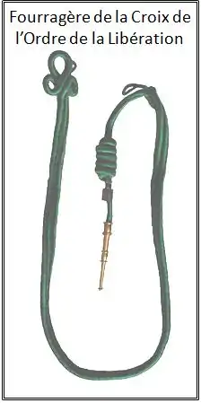 Fourragère aux couleurs du ruban de la Croix de la libération