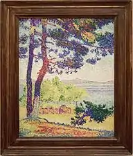 Henri-Edmond Cross, Après-midi à Pardigon (1907, 80&nbsp;×&nbsp;65&nbsp;cm), musée d'Orsay.