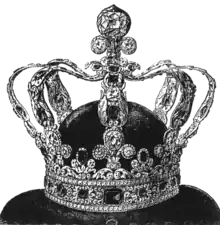 Couronne de Charles X, gravure.