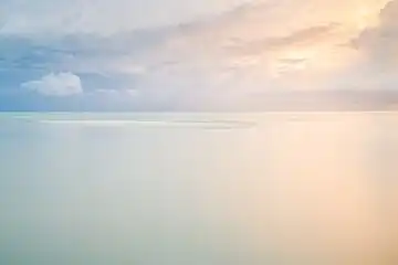 La plage de Cayo Coco au lever du Soleil. Novembre 2013.