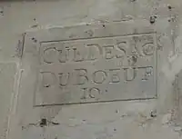Ancienne inscription Cul de Sac du Bœuf (impasse du Bœuf à Paris)