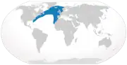 Aire de répartition de la Baleine de Biscaye