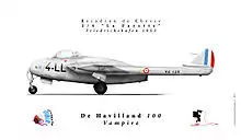 de Havilland Vampire du 2/4 en 1953.