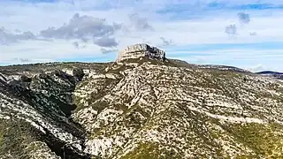 Vue aérienne du Garlaban.
