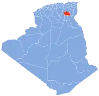Carte d'Algérie (Wilaya de Biskra)