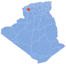 Carte d'Algérie (Wilaya de Saida)