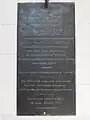Dalle funéraire restituée de saint Jean-Baptiste de La Salle.