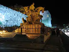 Statue de Saladin à Damas.