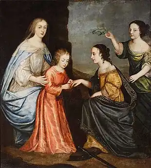 Mariage mystique de sainte Catherine par cercle de Peter Danckerts de Rij, vers 1659