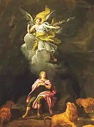Daniel dans la fosse aux lions visité par les anges, musée des Beaux-Arts de Caen.