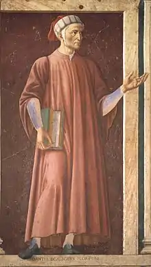 Portrait de Dante (1450), Andrea del Castagno, musée des Offices, Florence.
