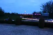 De IJzeren Rijn (2017) de John Körmeling sur un pont du Rhin d'acier à Pelt, commandité par des citoyens de l'ancienne commune de Neerpelt (Belgique).