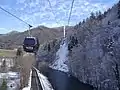 Le départ depuis la gare aval.