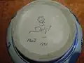 Marque déposée de l'article bleu de Delft, inventée par Thooft