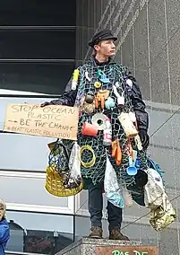 Manifestation contre la pollution plastique (Bruxelles, 2018).