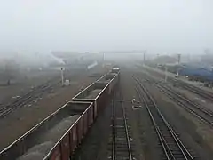 Le dépôt ferroviaire.