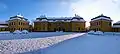 La cour d'honneur en hiver